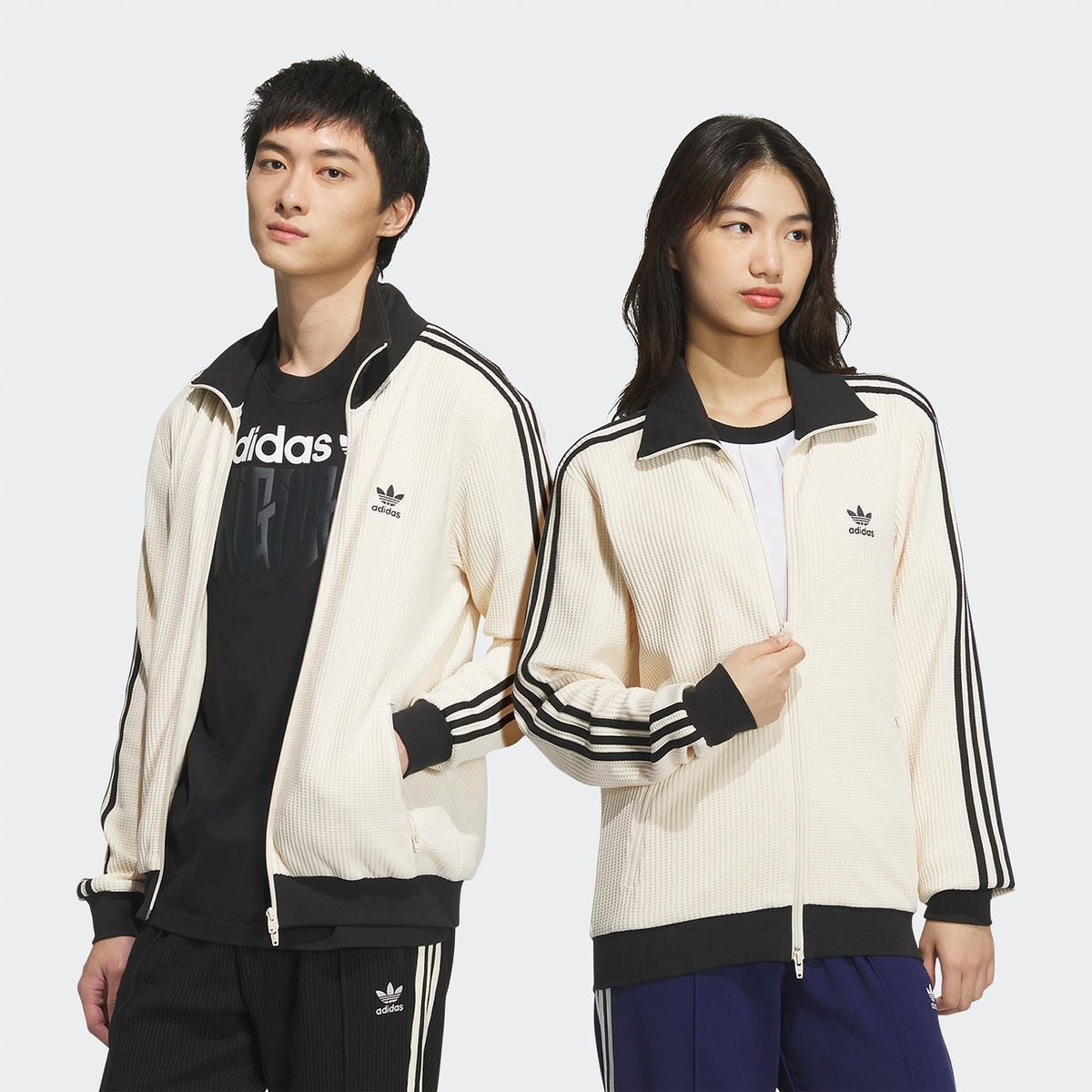 adidas ワッフル トラックジャケット adidas WAFFLE CLASSIC TRACK TOP BLACK（アディダス ワッフル