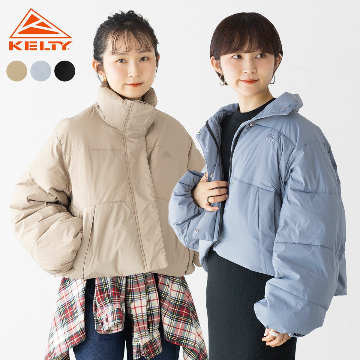 mizota yayoi x callautia リブニットカラー中綿ジャケット リブニットカラー中綿ジャケット（ダウンジャケット/コート
