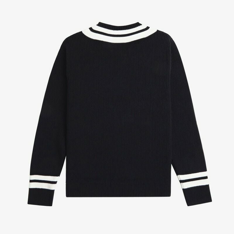 フレッドペリー FRED PERRY ストライプド Vネック ジャンパー チルデン