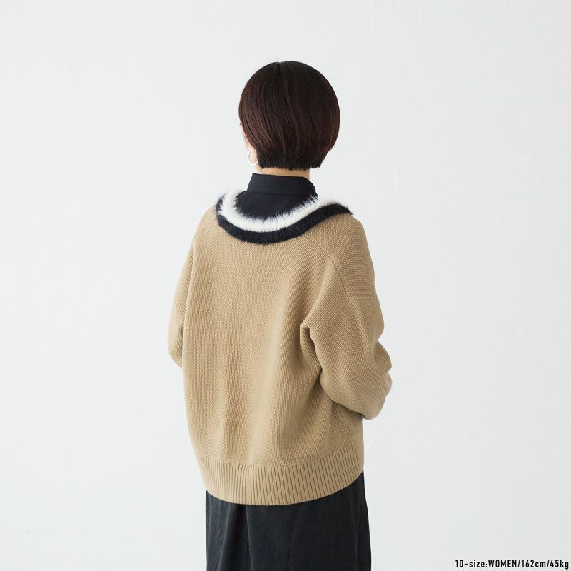 フレッドペリー FRED PERRY テクスチャード トリム Vネック ジャンパー