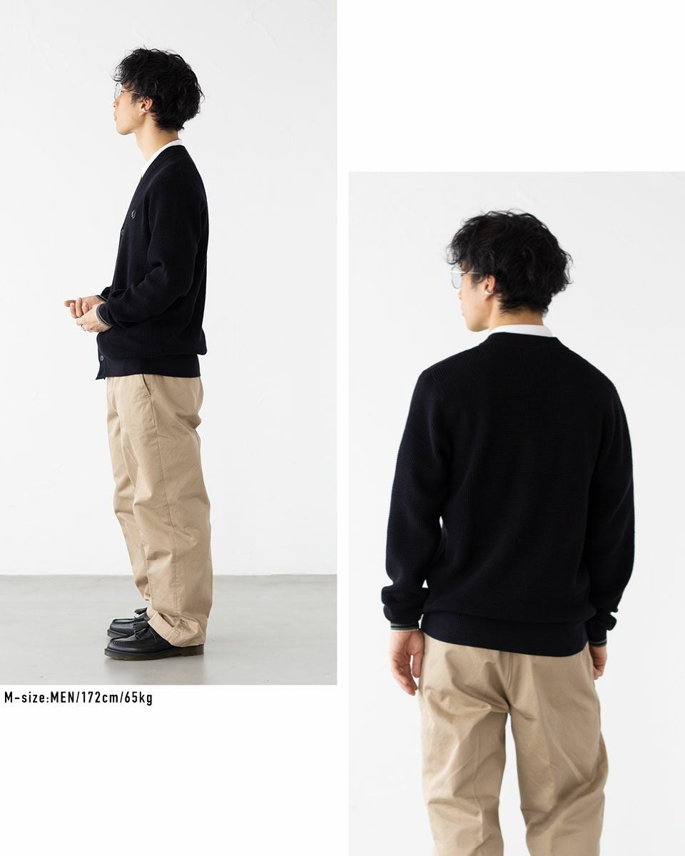 フレッドペリー FRED PERRY ワッフル ステッチ カーディガン K6508
