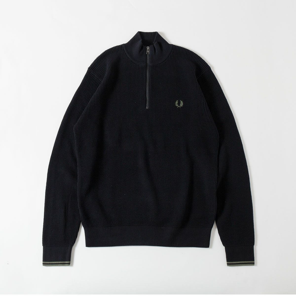 フレッドペリー Fred Perry Twin Tipped Polo Shirts ＊Black / Blue×Yellow(Line