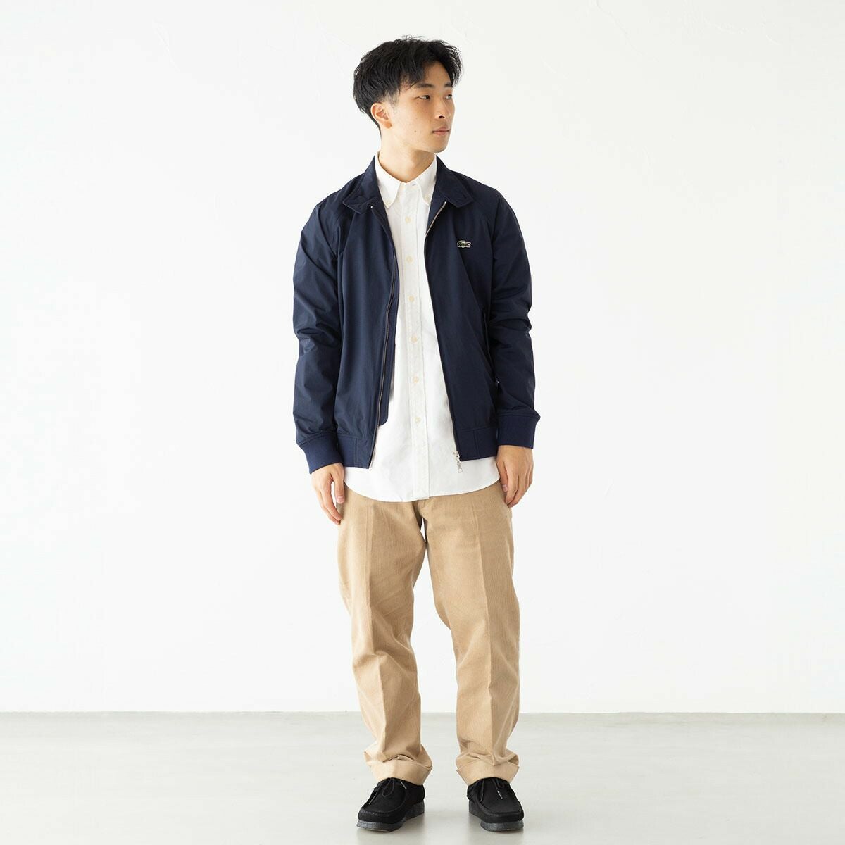 極美品✨️ラコステ 近年 2.5レイヤースイングトップジャケット ブラウン系 L LACOSTE 2.5レイヤースイングトップ スタンドジップジャケット