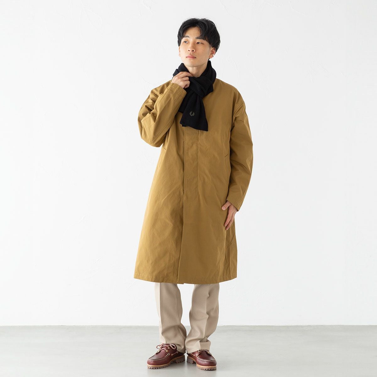 フレッドペリー マフラー FRED PERRY ワッフル 編み ニット スカーフ
