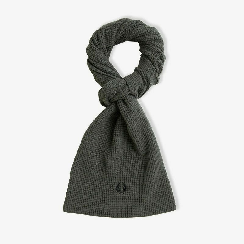 フレッドペリー マフラー FRED PERRY ワッフル 編み ニット スカーフ