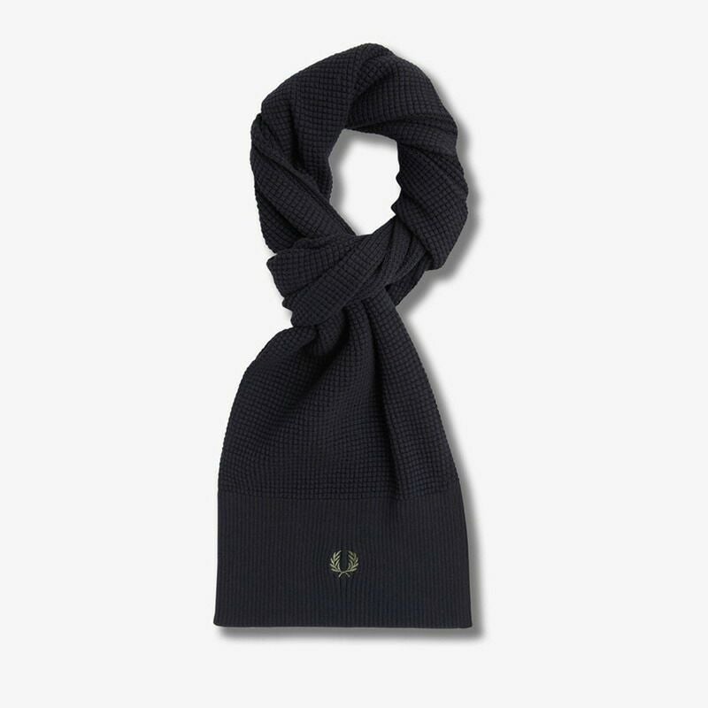 フレッドペリー マフラー FRED PERRY ワッフル 編み ニット スカーフ