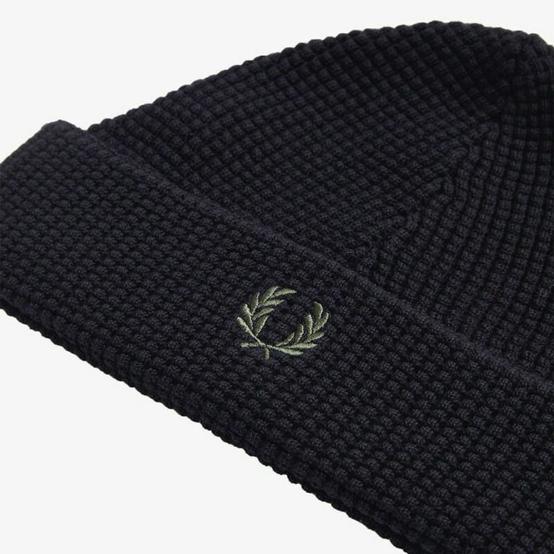 フレッドペリー ニット帽 FRED PERRY ワッフル ニット ビーニー C8130