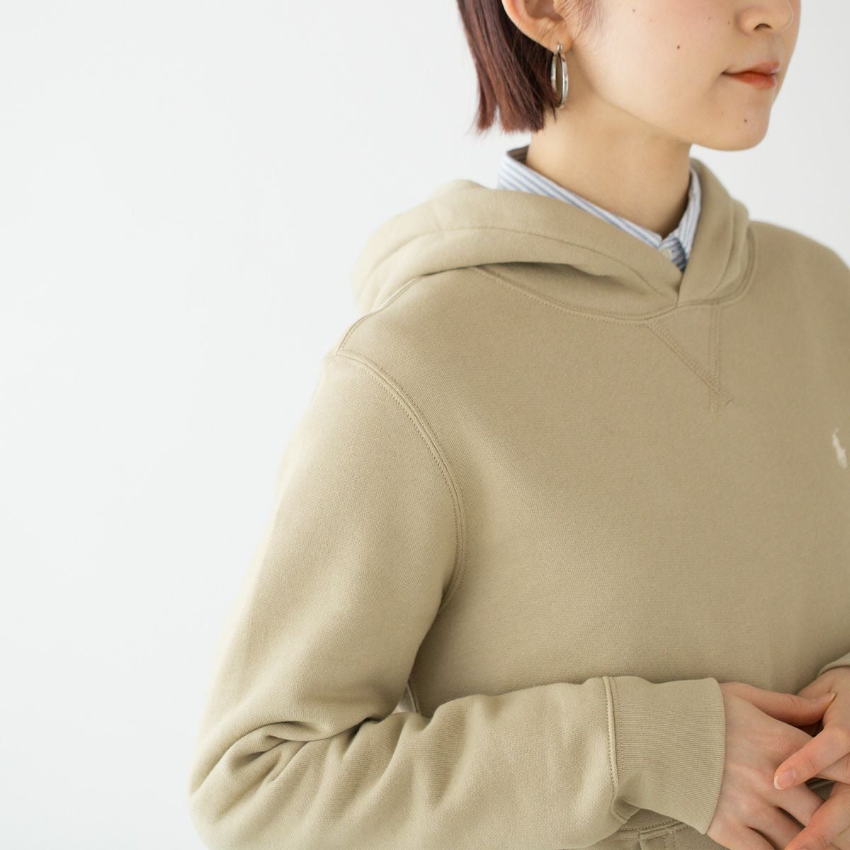 ラルフローレン RALPH LAUREN パーカー フーディー ポロベア プルオーバー コットン トップス レディース XS ベージュ POLO RALPH LAUREN（ポロ・ラルフローレン） ポロ ラルフローレン