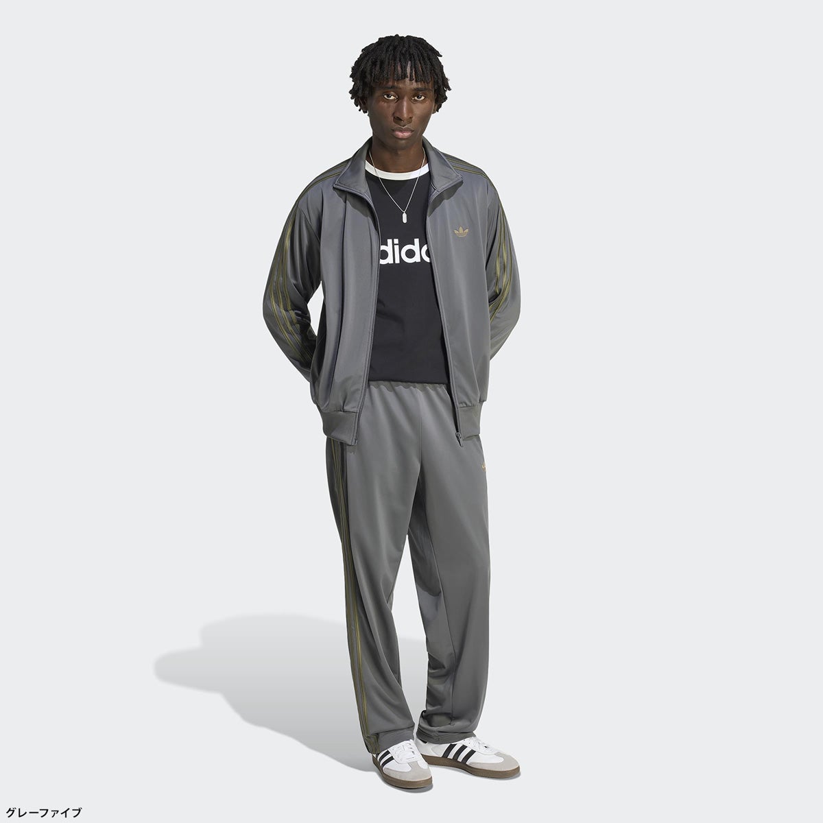 adidas ファイヤーバードトラックトップ＆パンツ　ジャージSET グレー アディダス adidas Originals ジャージ 上下組 ファイヤーバード
