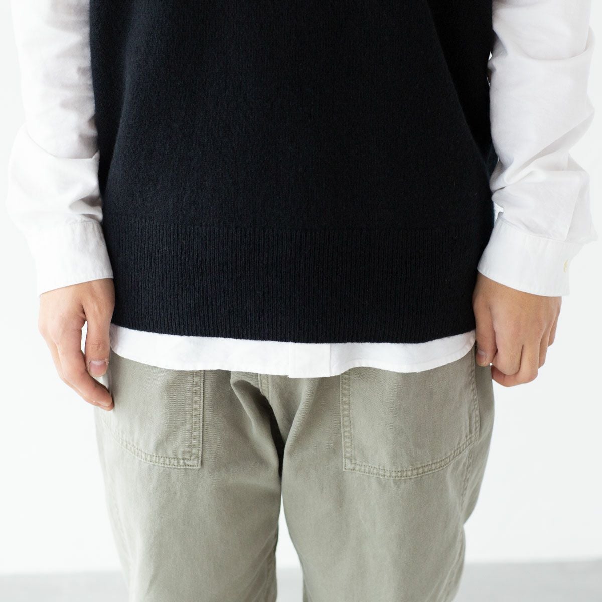 フレッドペリー FRED PERRY ニット ベスト ラムウール タンク ドロップ