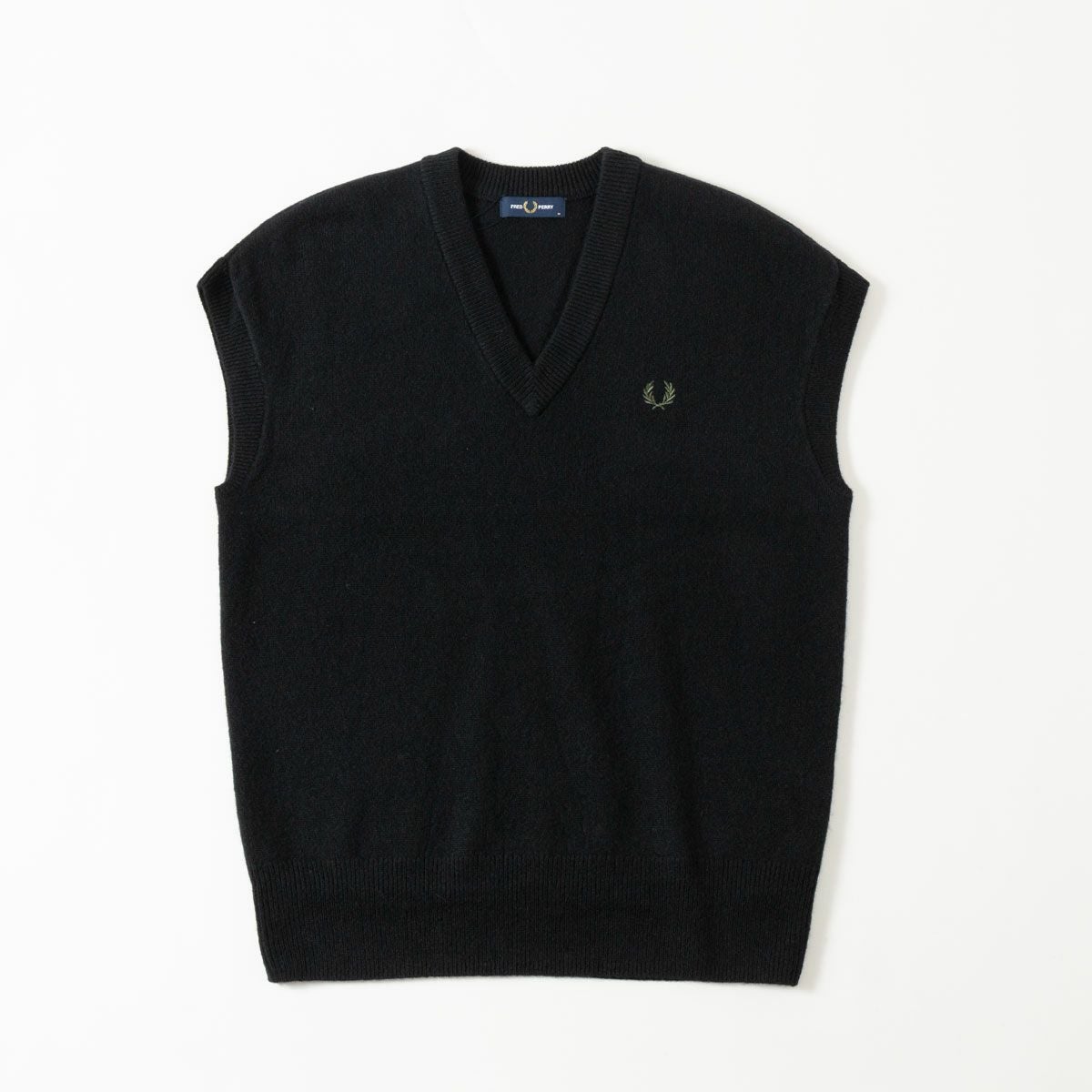 フレッドペリー FRED PERRY ニット ベスト ラムウール タンク ドロップ
