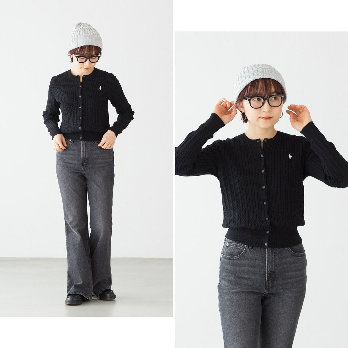 ポロ ラルフローレン ミニ ケーブル コットン カーディガン POLO Ralph