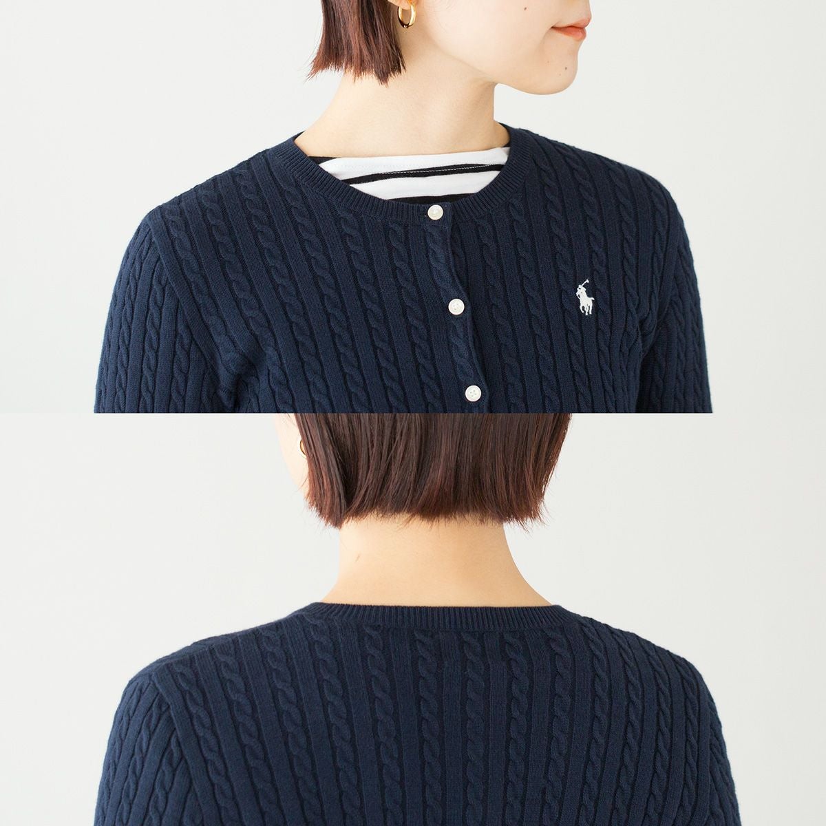 ポロ ラルフローレン ミニ ケーブル コットン カーディガン POLO Ralph