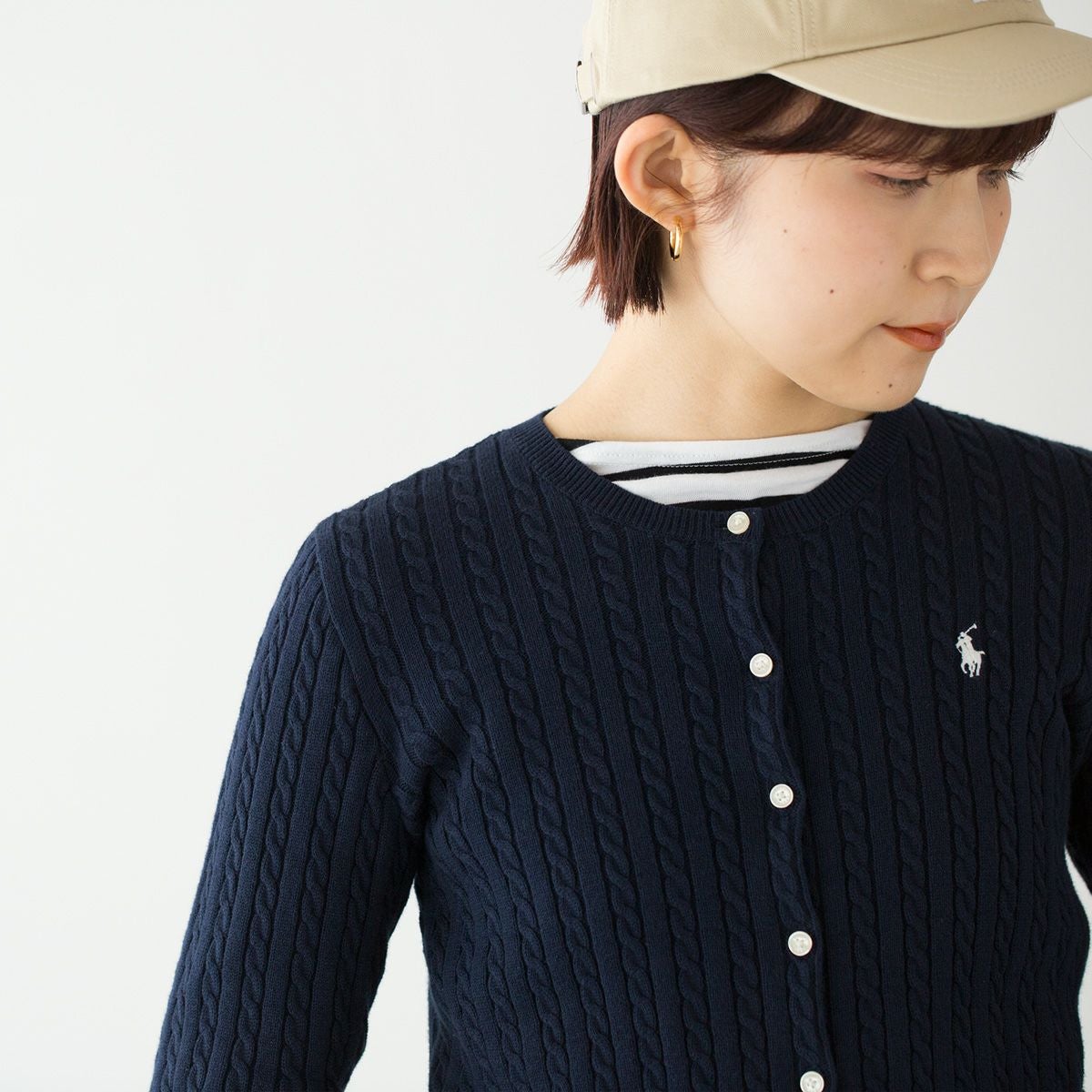 ポロ ラルフローレン ミニ ケーブル コットン カーディガン POLO Ralph