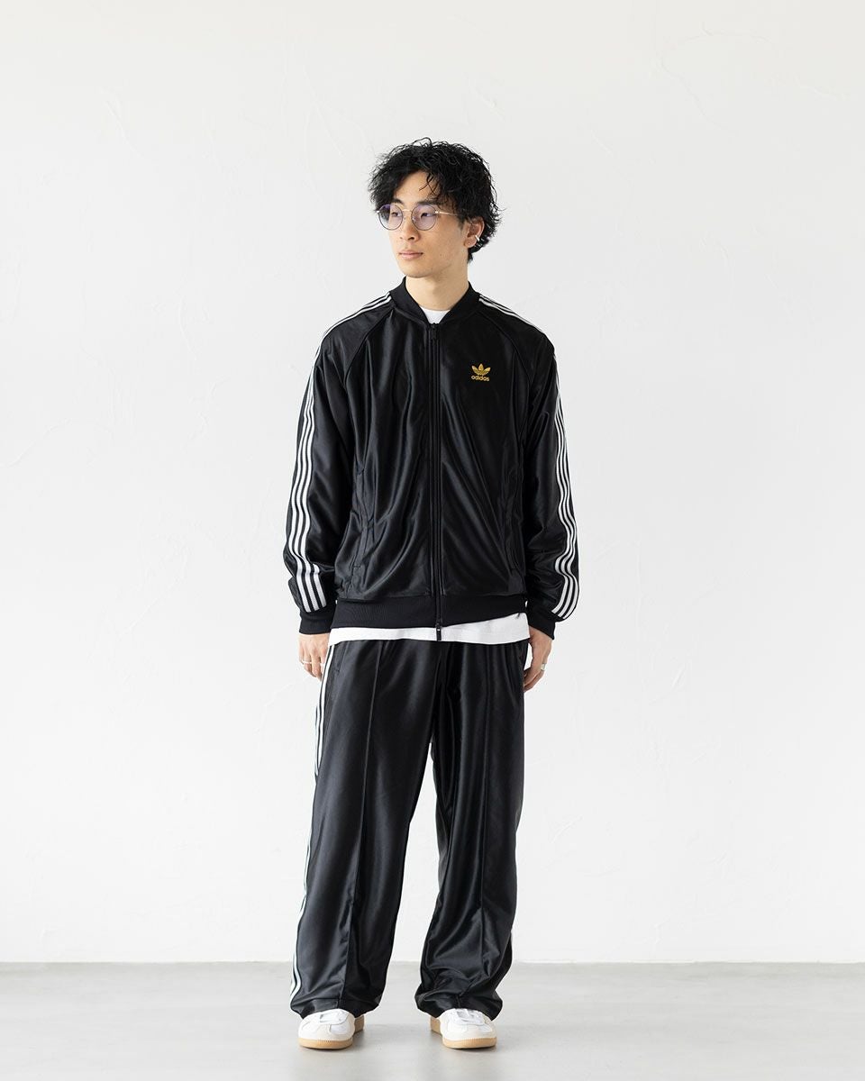 アディダス 光沢 ジャージ 黒×金 JZO91 スーパースター パック