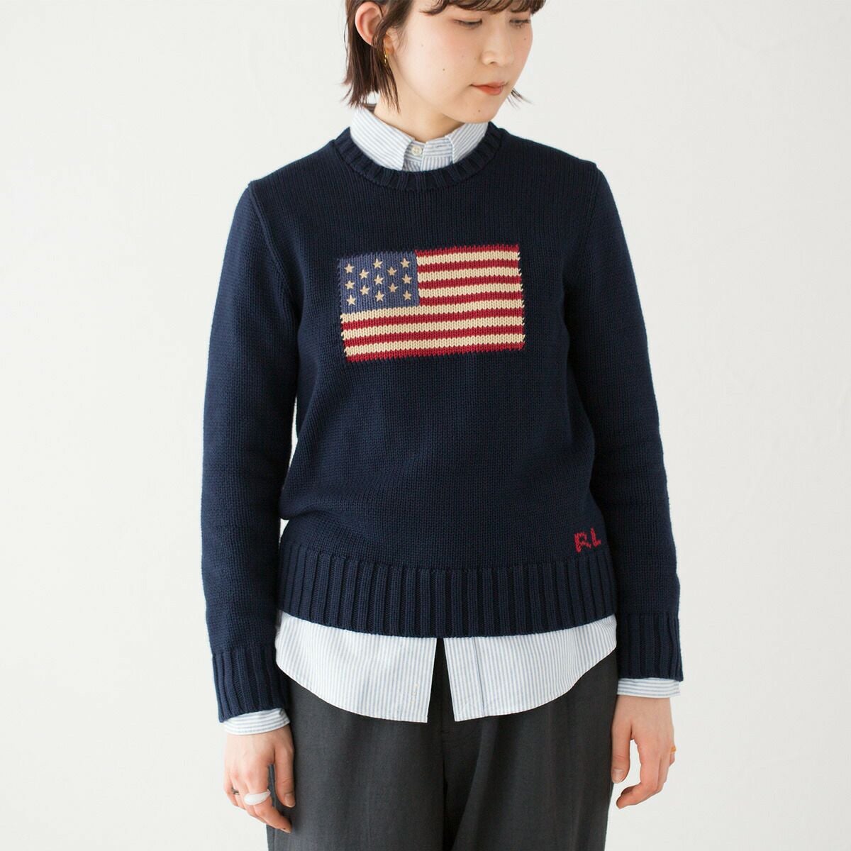 ポロ ラルフローレン ボーイズ 星条旗 コットン ニット POLO RALPH