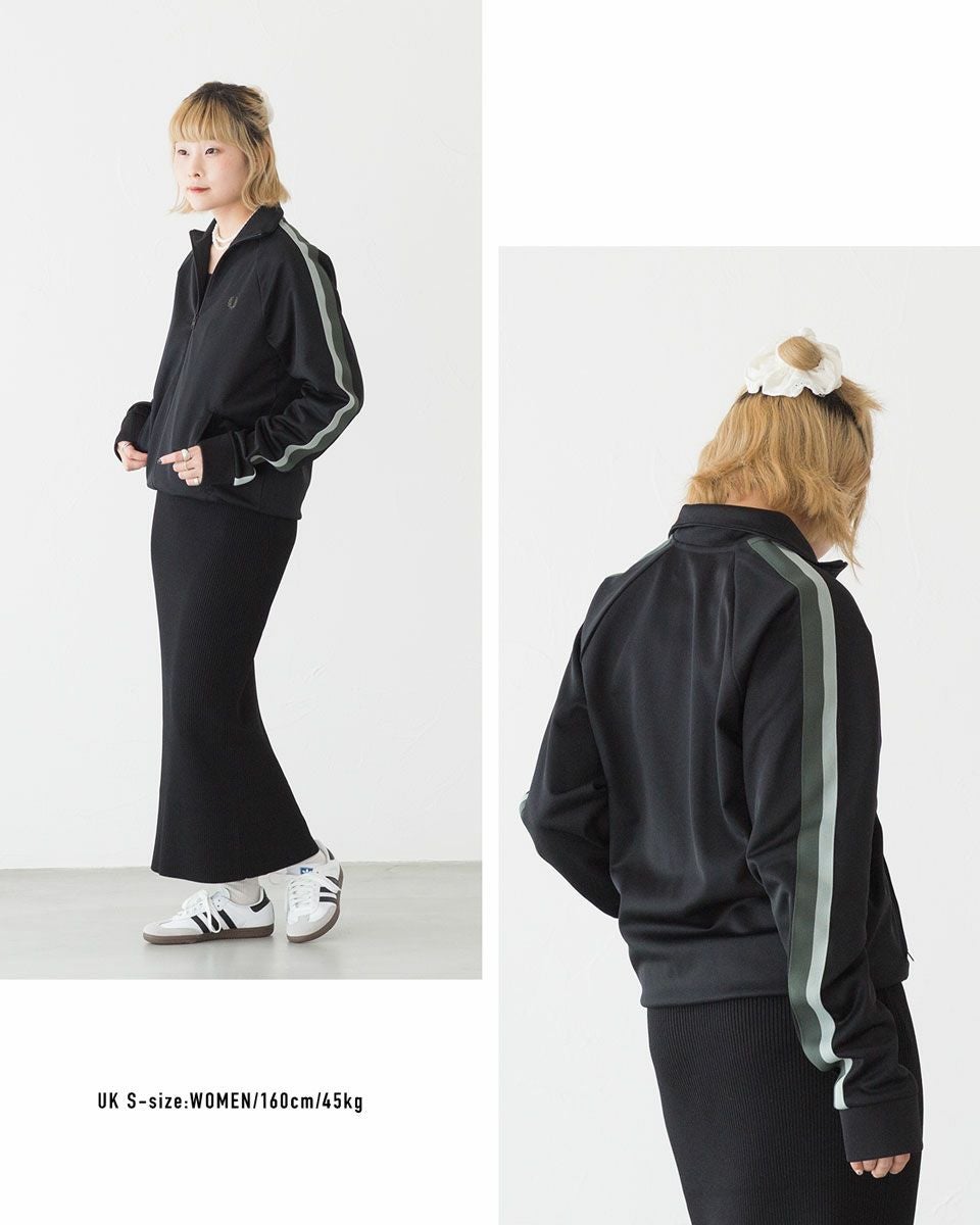 美品　フレッドペリー　クロップド　ショート丈　トラックジャケット　ジャージ フレッドペリー ジャージ FRED PERRY ツーカラーテープ トラック