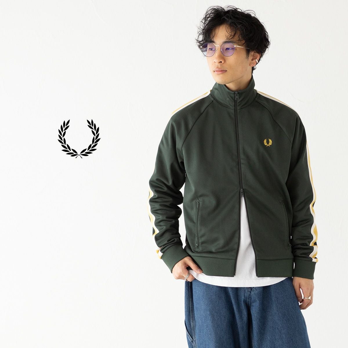【本日限り値下げ】Fred Perryジャージ フレッドペリー ジャージ FRED PERRY ツーカラーテープ トラック