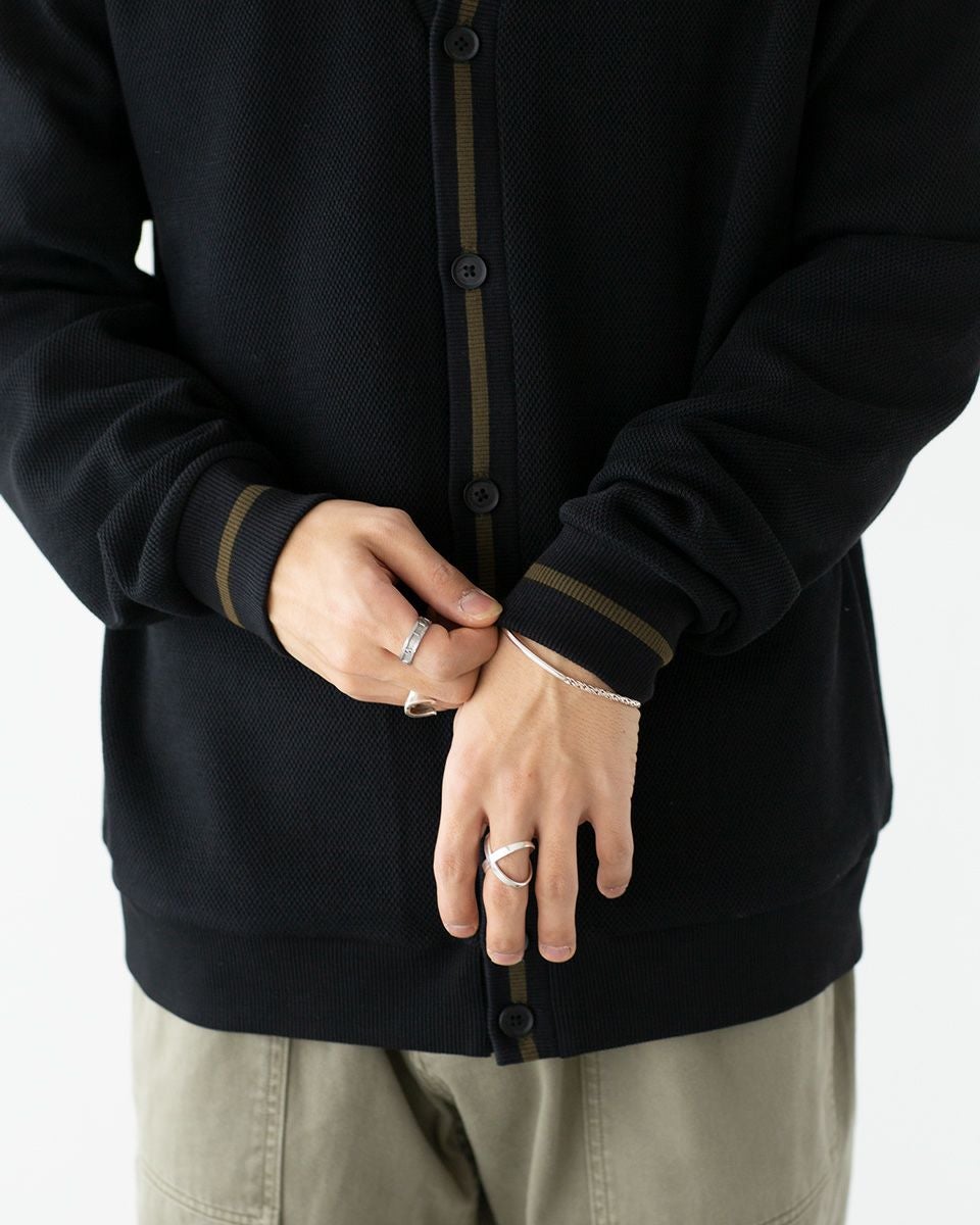フレッドペリー FRED PERRY カーディガン ティップ ピケ テクスチャー