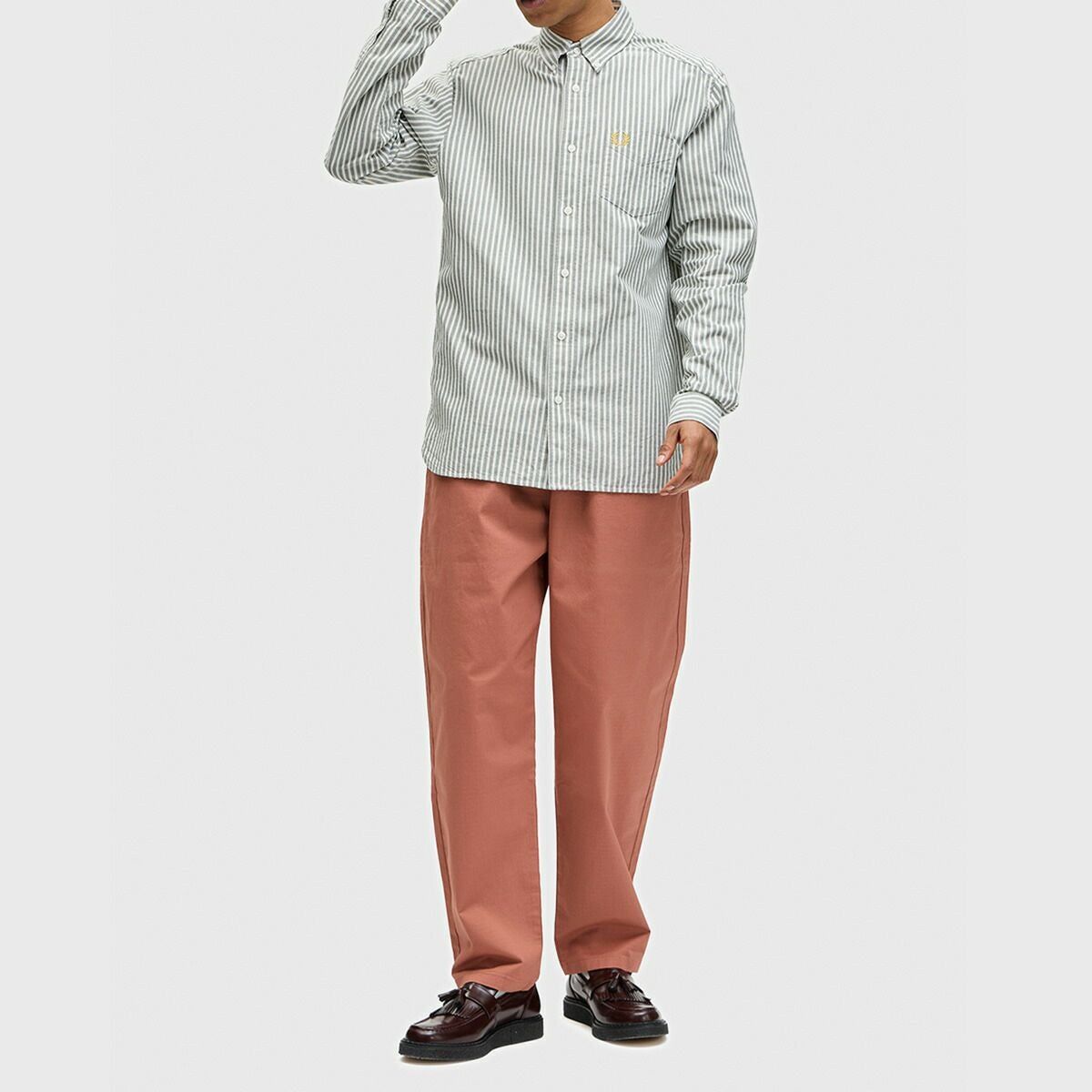 フレッドペリー FRED PERRY ストライプ オックスフォード ボタンダウン