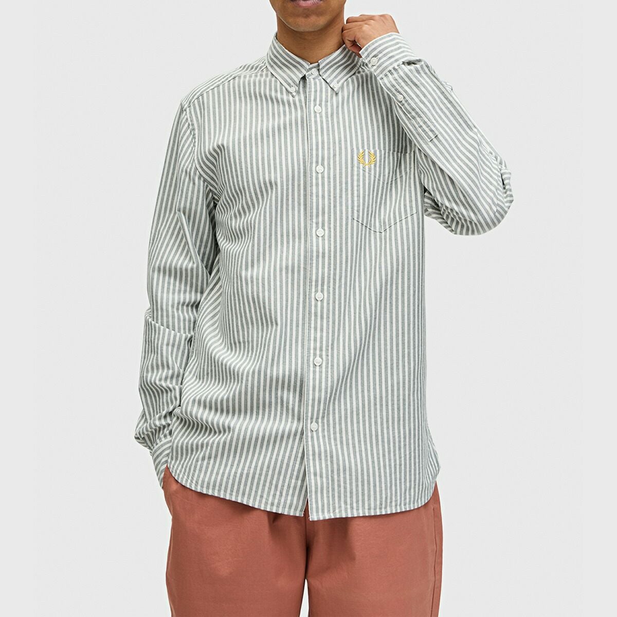 フレッドペリー FRED PERRY ストライプ オックスフォード ボタンダウン