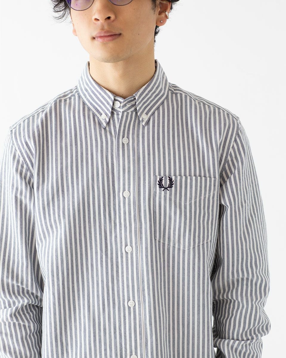 フレッドペリー FRED PERRY ストライプ オックスフォード ボタンダウン