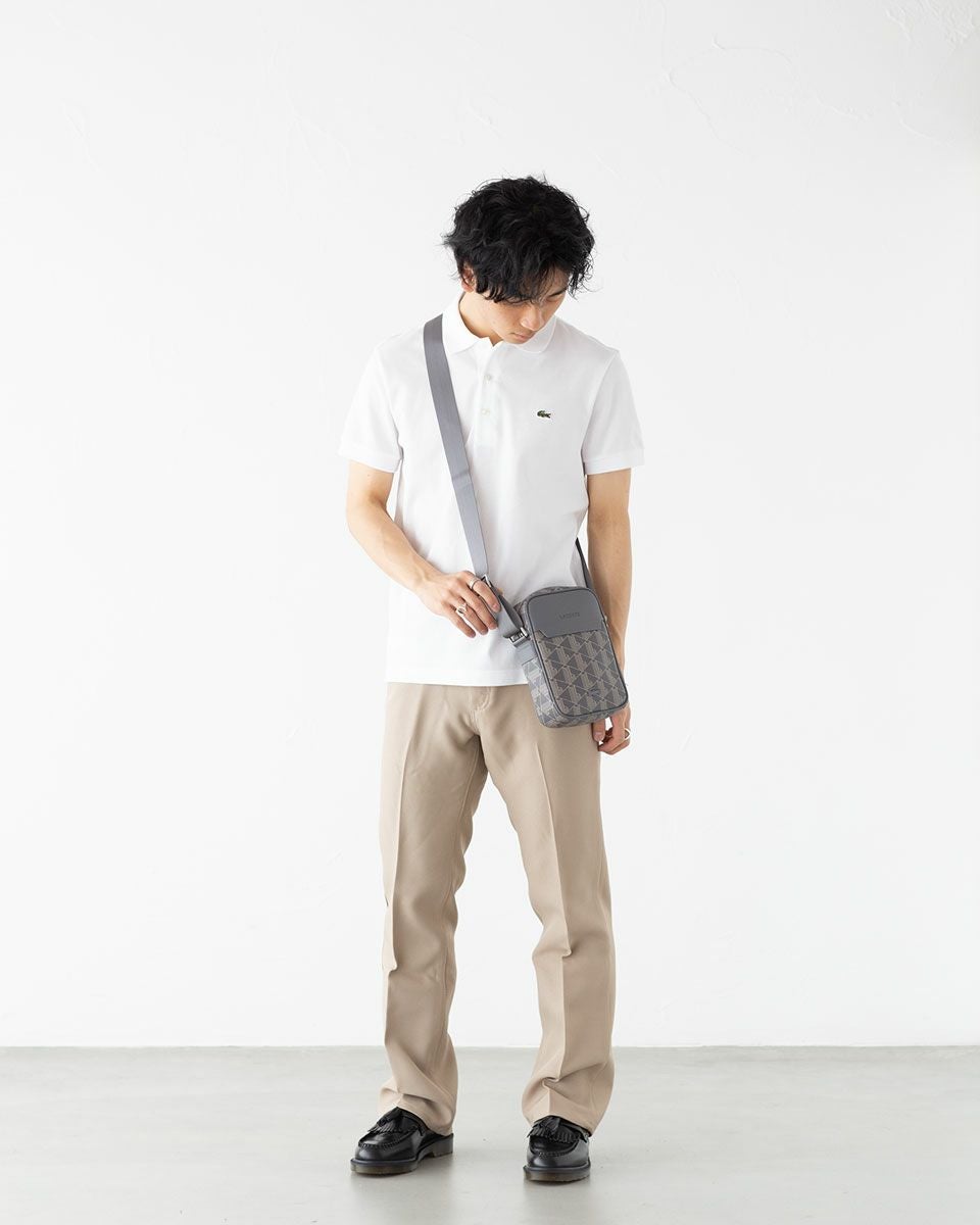 ラコステ ザ ブレンド モノグラム バーティカル ショルダーバッグ