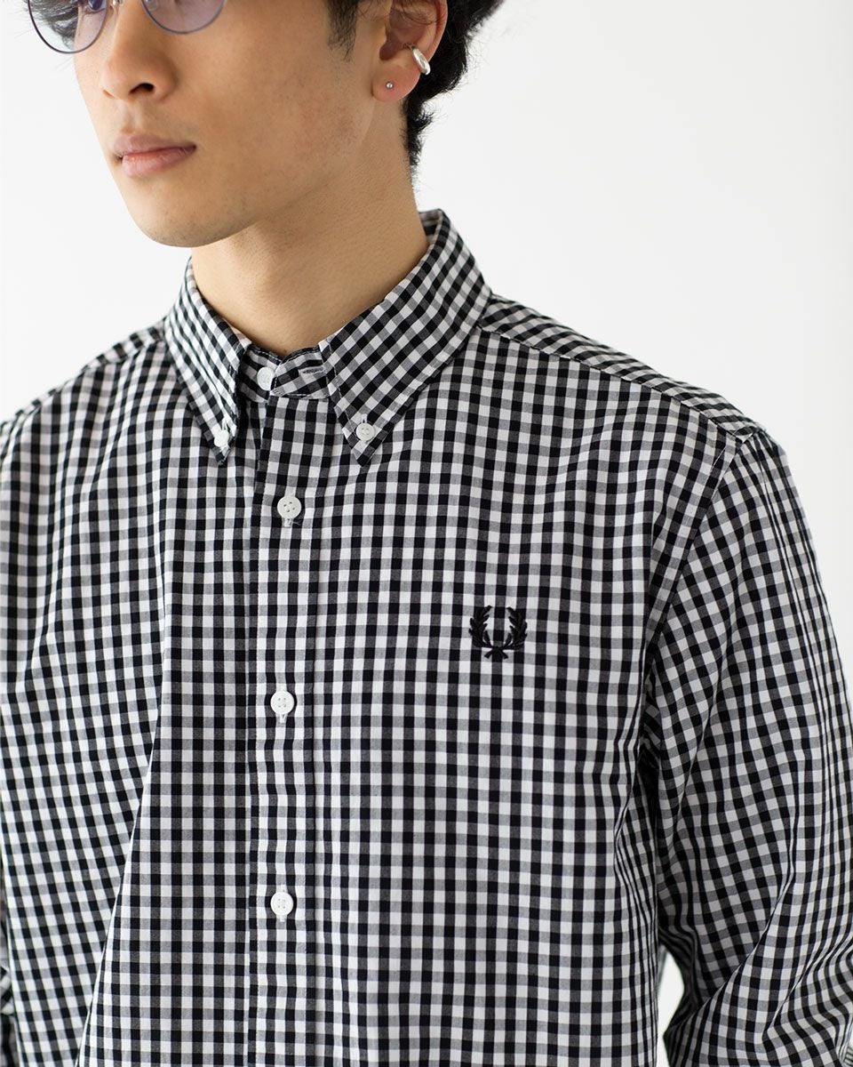 フレッドペリー FRED PERRY ギンガムチェック シャツ M9620 メンズ