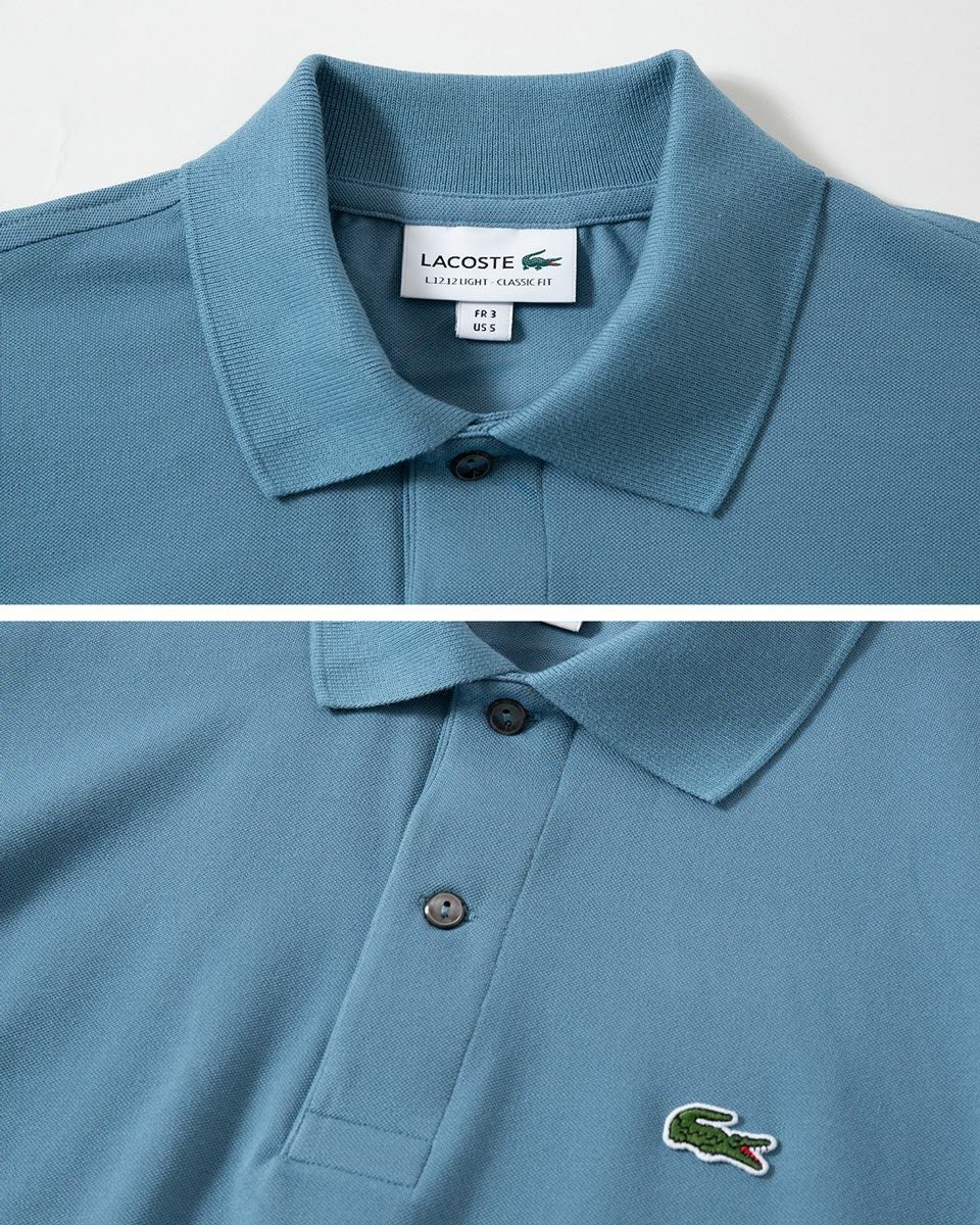【最終値下げ】LACOSTE ライトブルーポロシャツ L1212L サイズ7 LACOSTE 『L.12.12』定番半袖ポロシャツ （サックスブルー