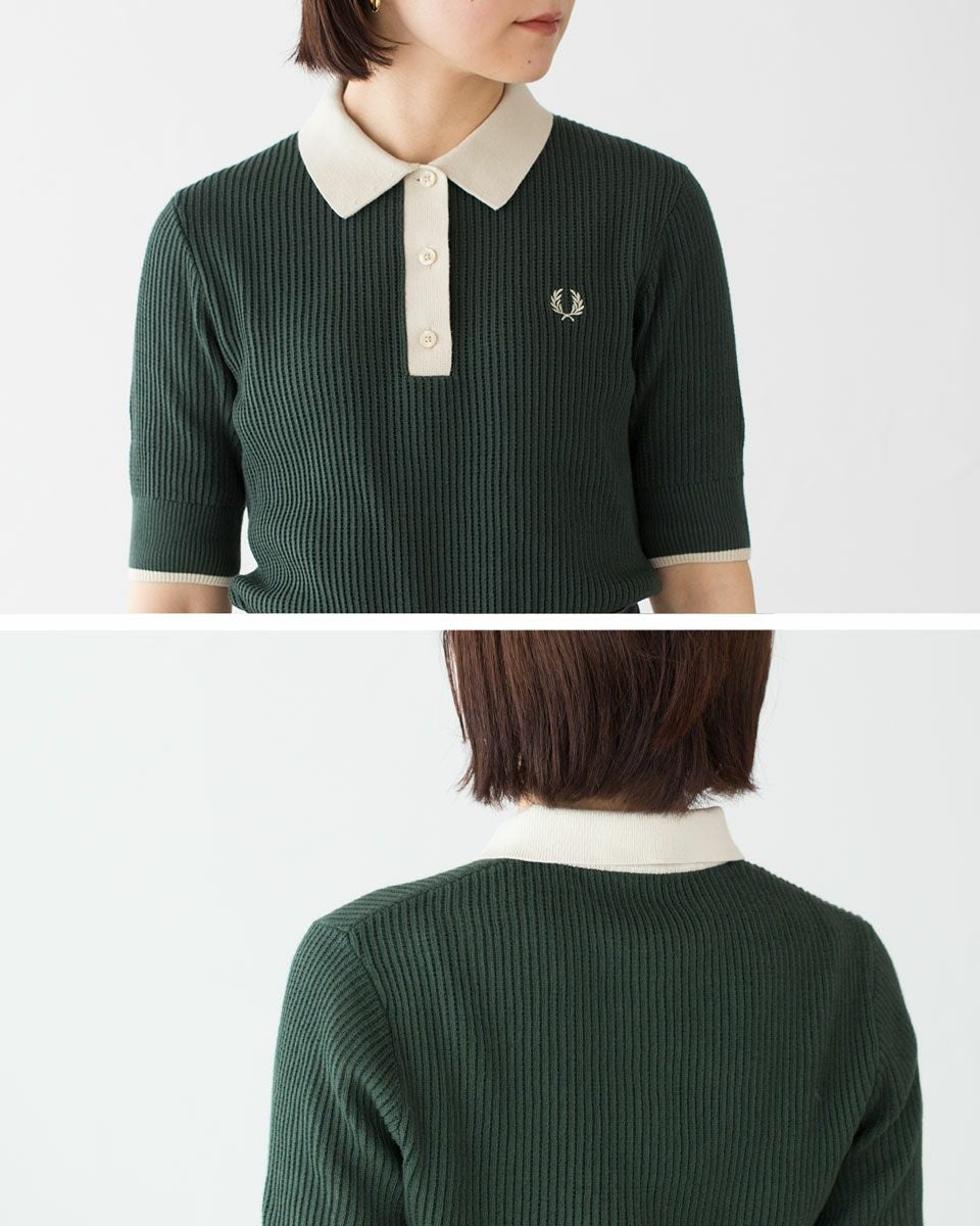 フレッドペリー メッシュ ニット ポロシャツ FRED PERRY K9113