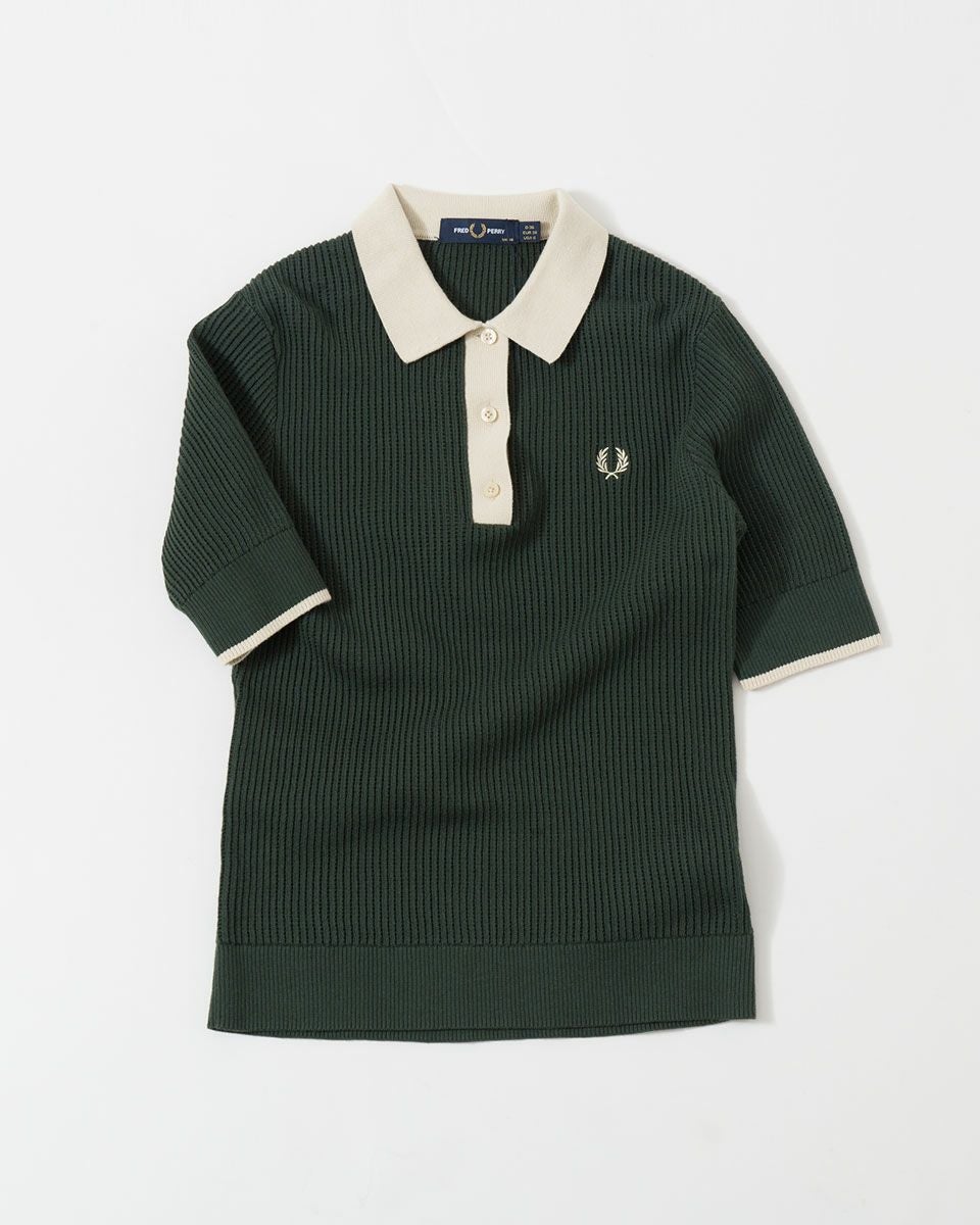 フレッドペリー メッシュ ニット ポロシャツ FRED PERRY K9113