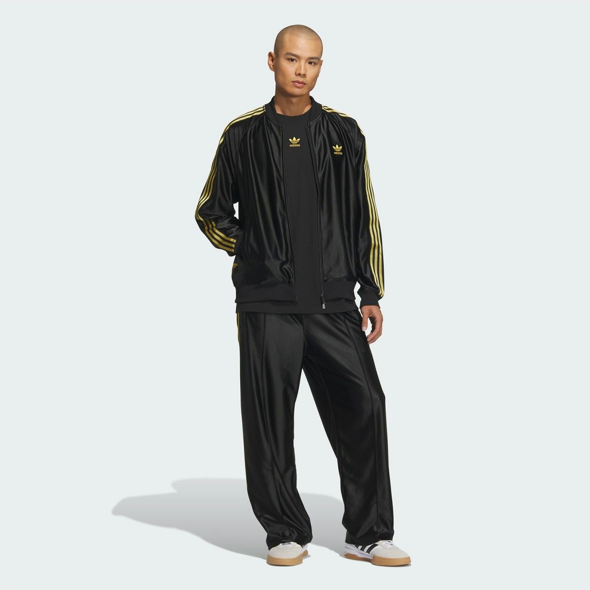アディダス トラックパンツ ジョガー トレフォイル XL 黒 黄 17861 adidas アディダス EXILE CLIMALITE TRACK PANTS エグザイル トラック