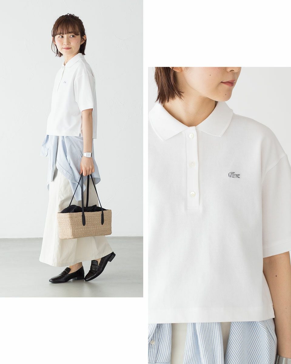 ラコステ クロップド ポロシャツ LACOSTE PF007J レディース｜ココチヤ