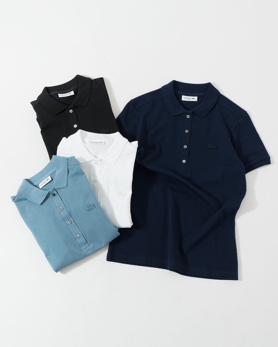 ラコステ レディース ストレッチ コットン ピケ ポロシャツ LACOSTE