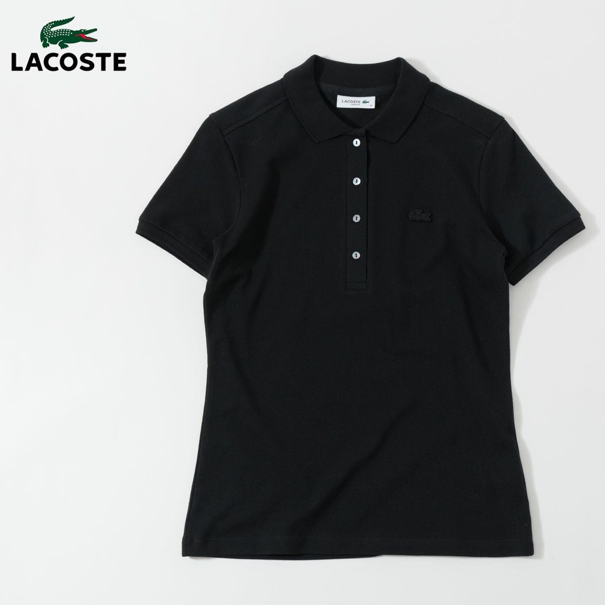 ラコステ レディース ストレッチ コットン ピケ ポロシャツ LACOSTE
