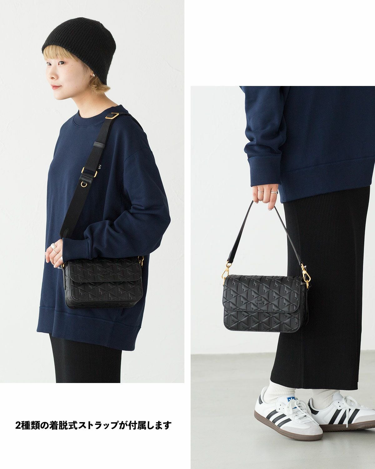 ラコステ マヘキ レザー メッセンジャーバッグ LACOSTE NF4712MH
