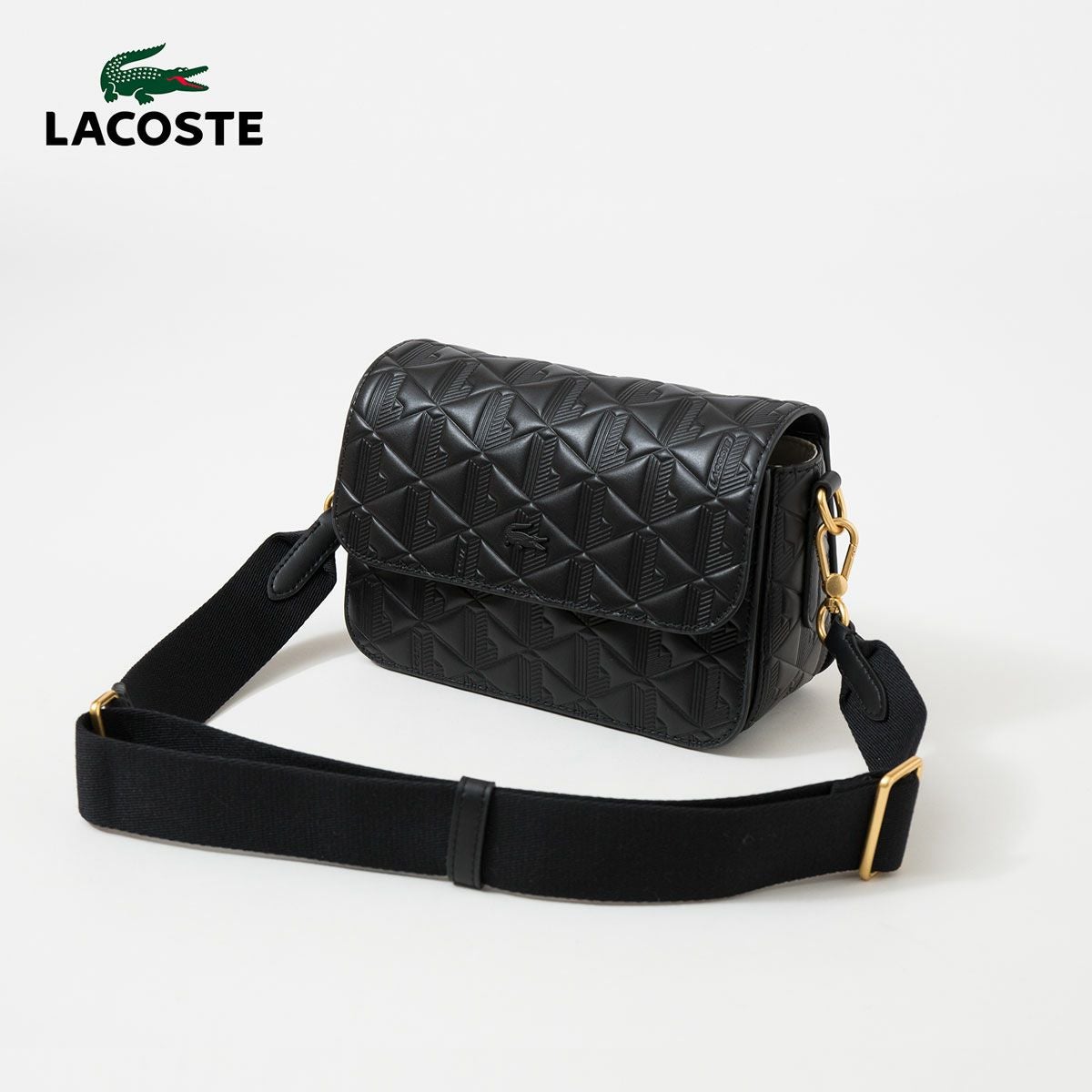 ラコステ マヘキ レザー メッセンジャーバッグ LACOSTE NF4712MH