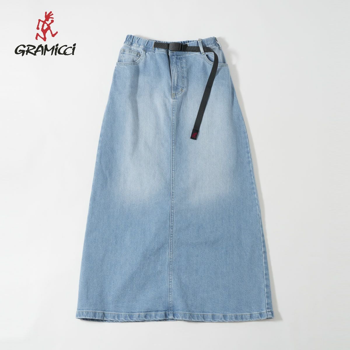 ミルクDENIM DUNGAREE×グラミチコラボラクガキスカート グラミチ ストレッチ デニム Aラインスカート Gramicci GLSK5-SJP07