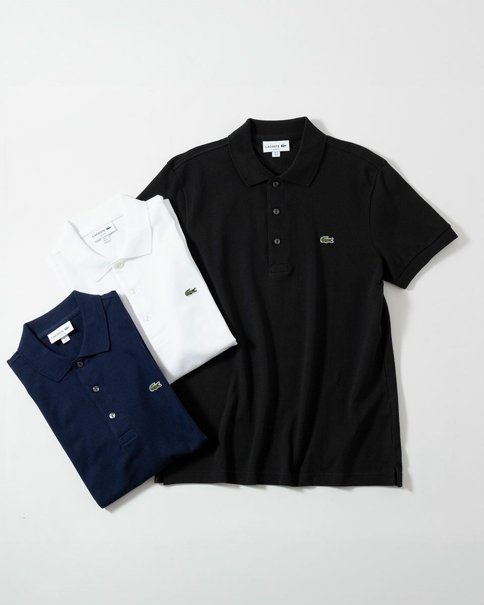 新品タグ付　日本製ラコステLACOSTE スリムフィット ポロシャツ LACOSTE（ラコステ） スリムフィット ポロシャツ LACOSTE PH7937J-99