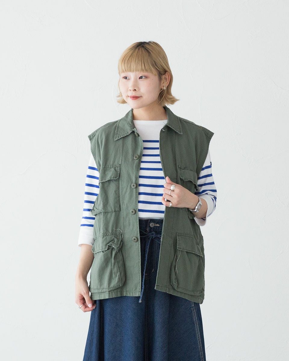 ロスコ ミリタリー BDU ノースリーブ ハード ウォッシュ ROTHCO