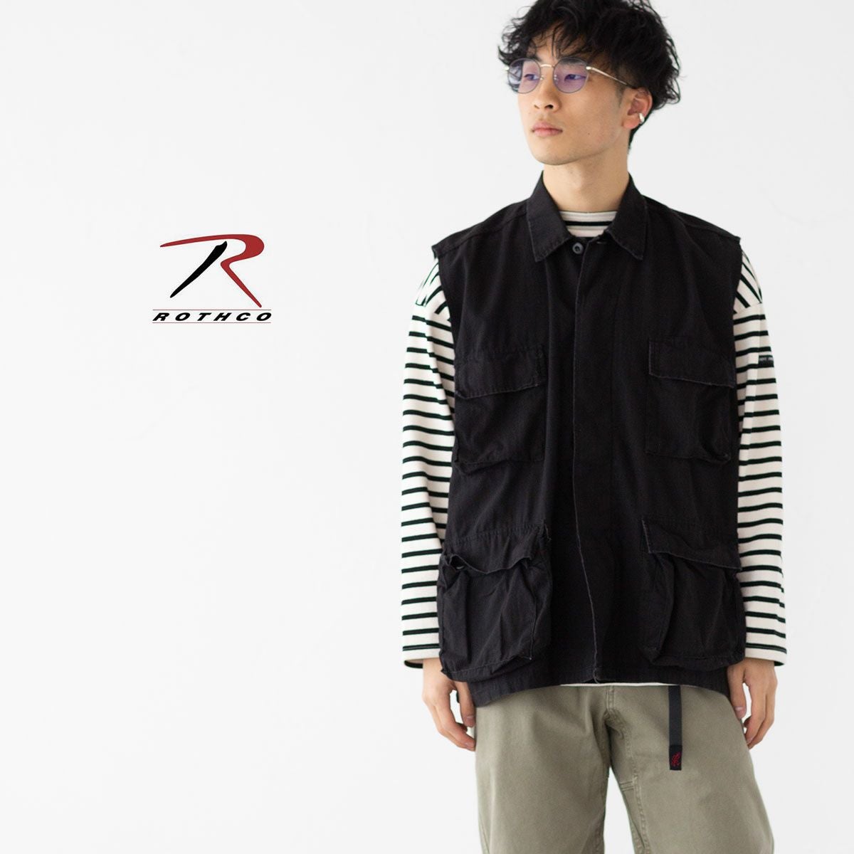 ロスコ ミリタリー BDU ノースリーブ ハード ウォッシュ ROTHCO