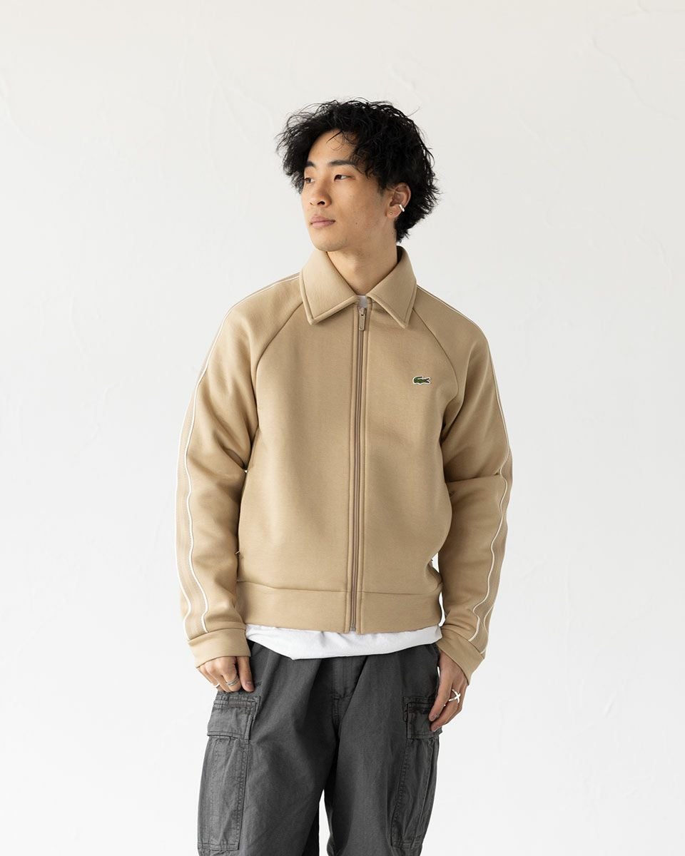 ラコステ ブルゾン ベージュ 36 S タグ付 未使用 シャーリング 希少 LACOSTE（ラコステ） 2.5レイヤー スイングトップ ジャケット ブルゾン