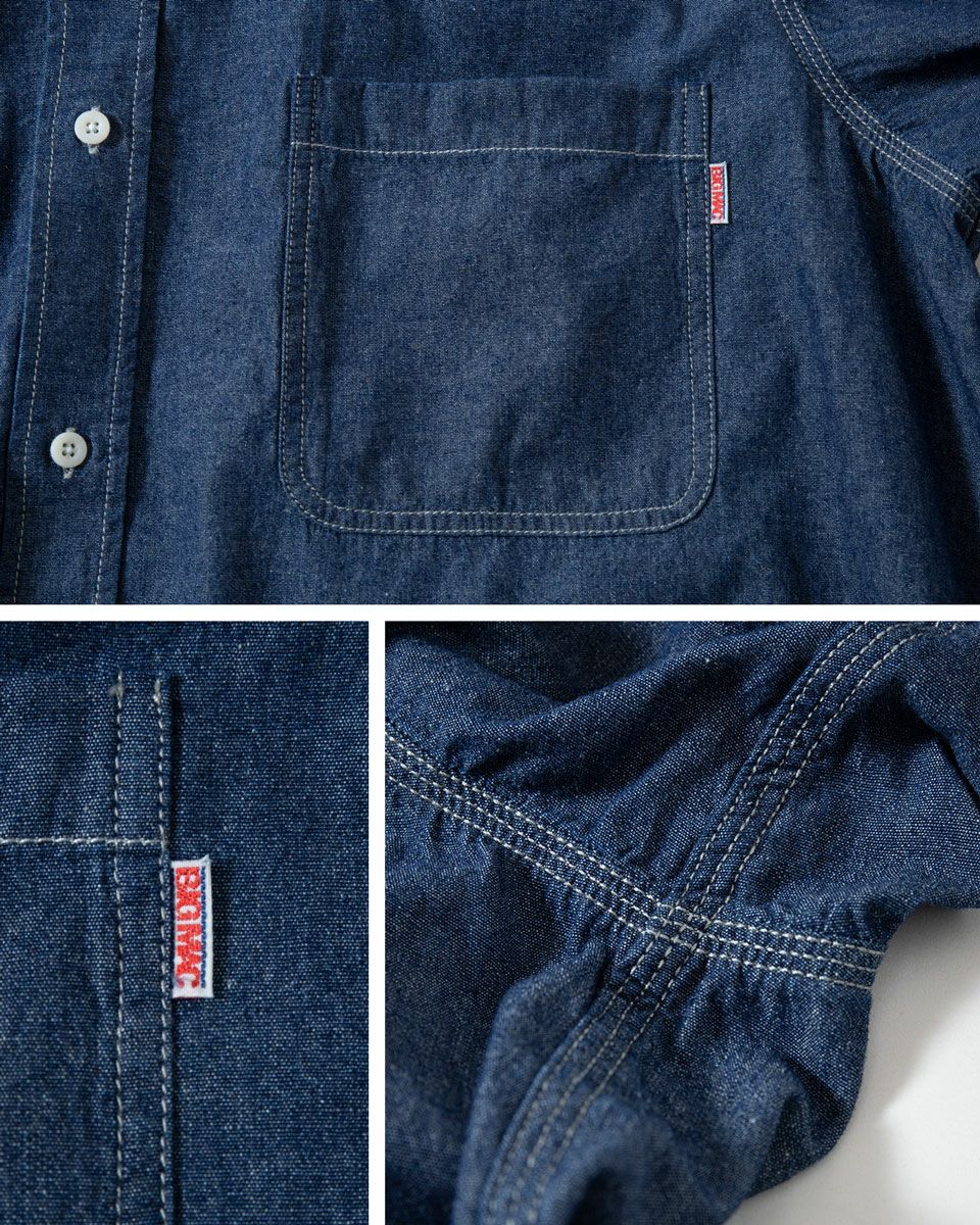 ビッグマック シャンブレー シャツ BIGMAC BM25SS001-2 メンズ デニム