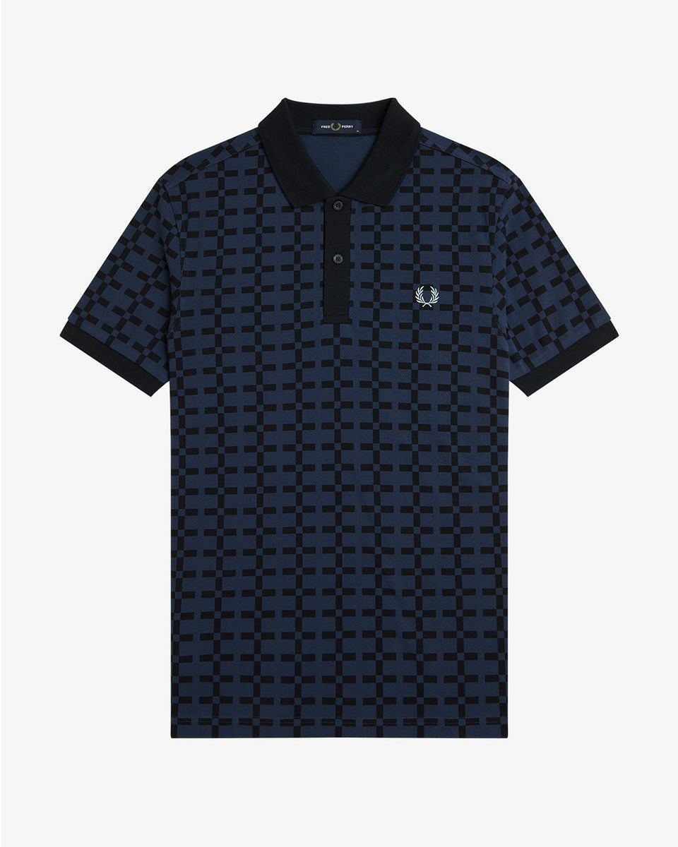 フレッドペリー FRED PERRY ジャガード プリント ポロシャツ M9835