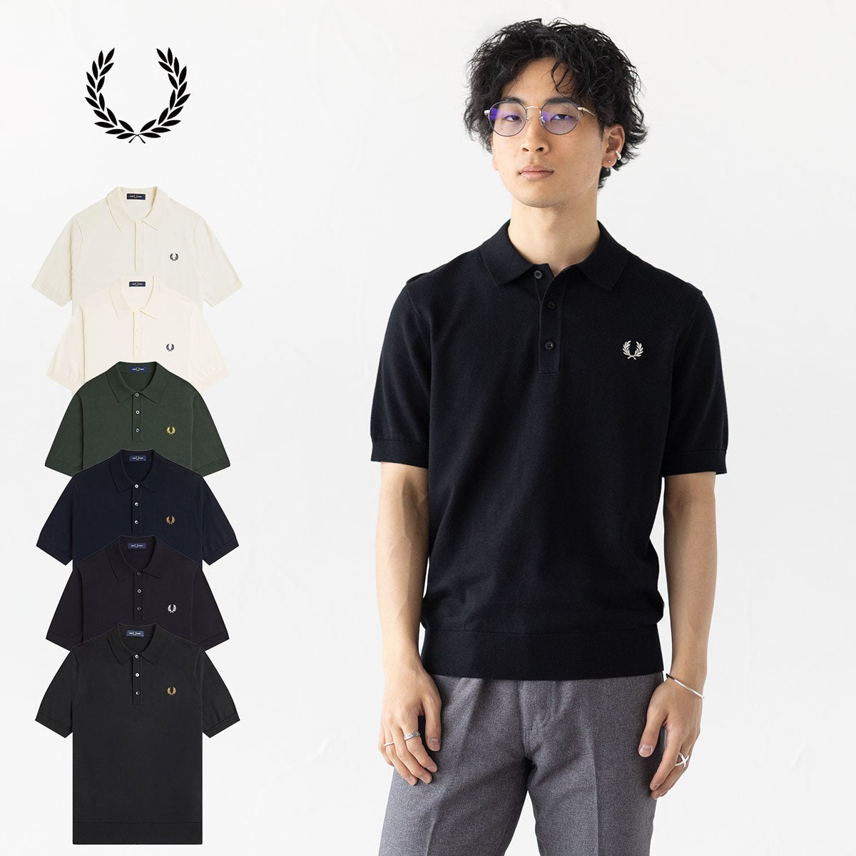 【新品】FRED PERRY M2 ポロシャツ The Fred Perry Shirt - M2(36 157：BLACK / CHAMPAGNE): | FRED PERRY