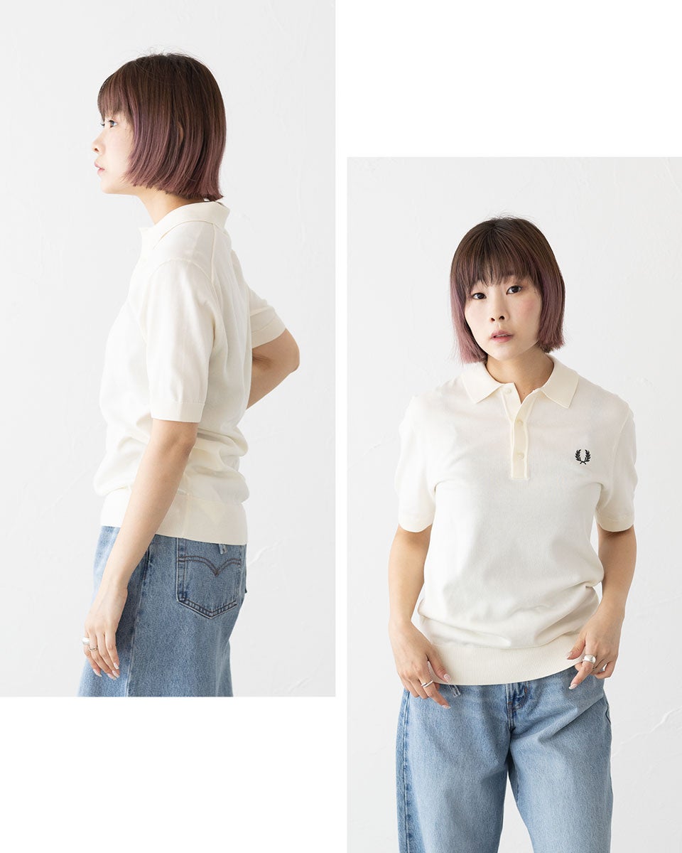 フレッドペリー コットン ニット ポロシャツ FRED PERRY K9725 メンズ