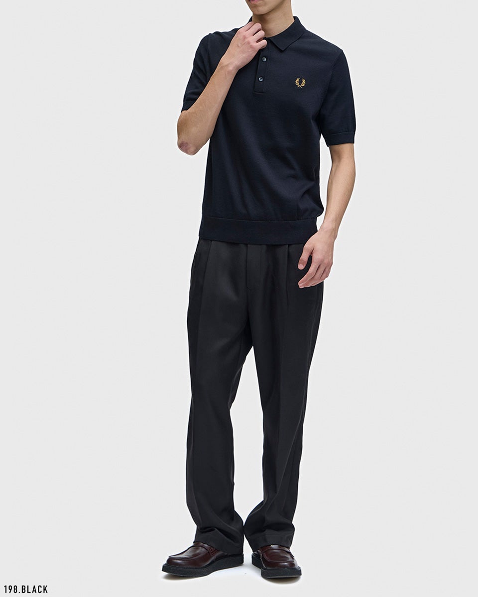 フレッドペリー コットン ニット ポロシャツ FRED PERRY K9725 メンズ