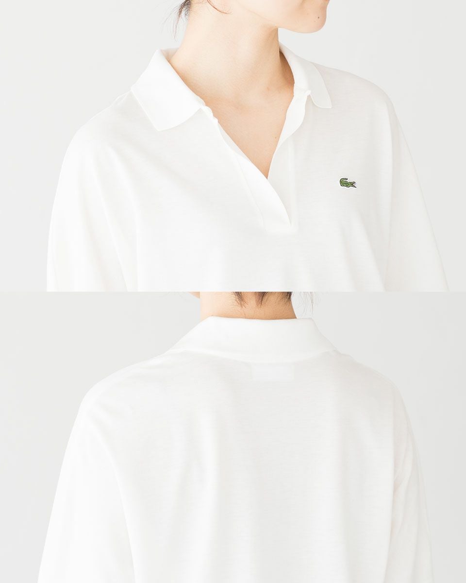 ラコステ スキッパー ネック ポロシャツ LACOSTE PF1123-10レディース
