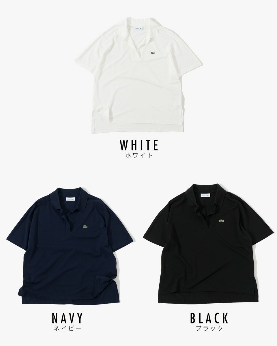 ラコステ スキッパー ネック ポロシャツ LACOSTE PF1123-10レディース