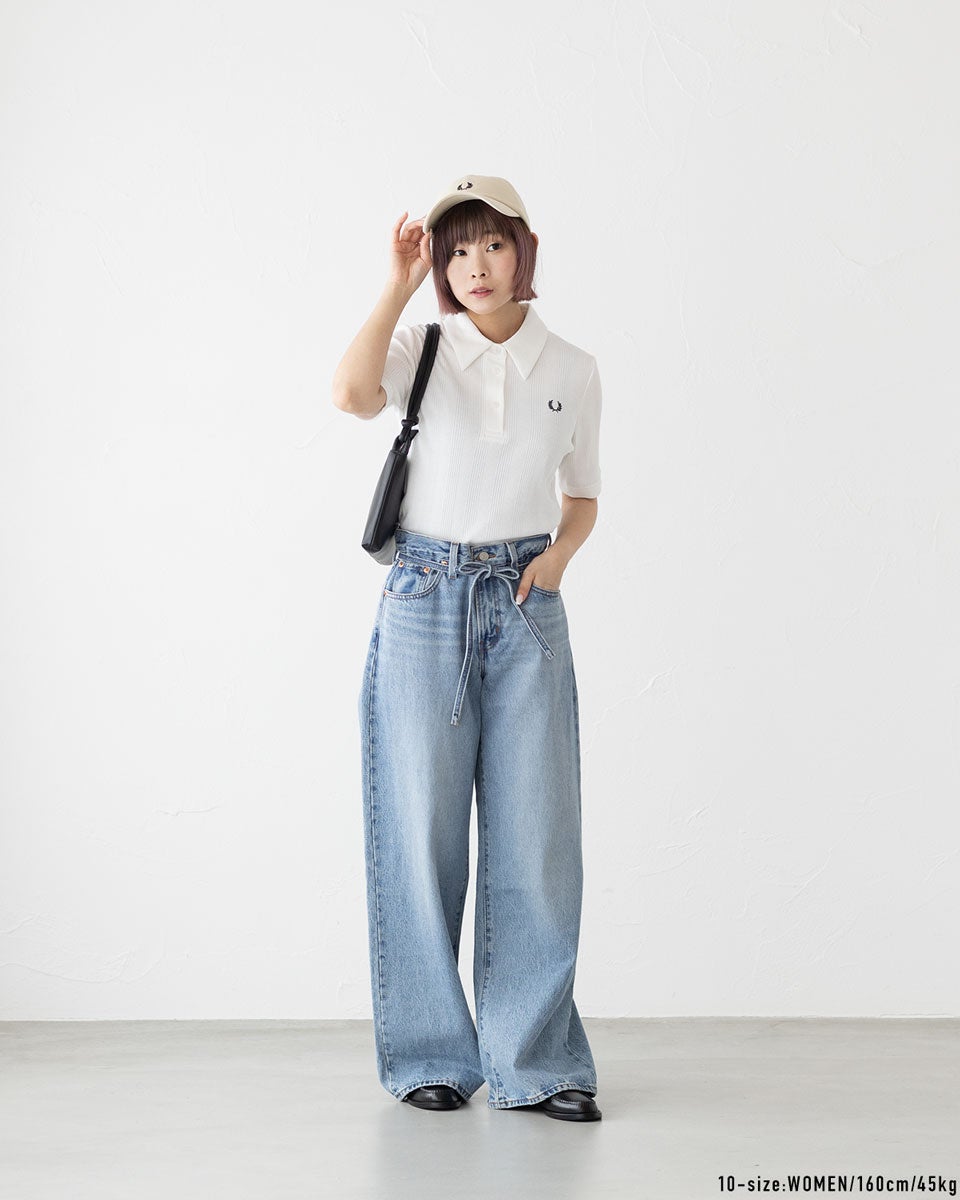 フレッドペリー リブ ポロ シャツ 半袖 FRED PERRY G9169 レディース